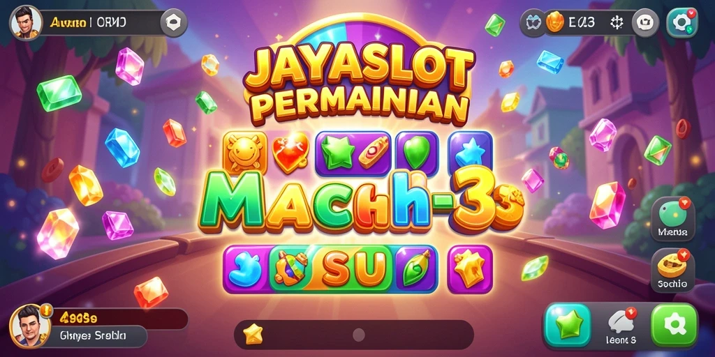 Tampilan gameplay JAYASLOT dengan kombinasi warna yang cerah.