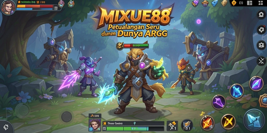 Tangkapan layar menunjukkan aksi seru dalam MIXUE88
